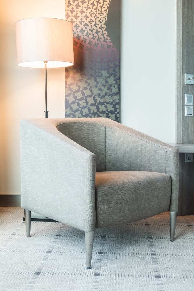 Chair with a pillow
